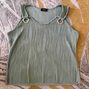 Seafoam Green Cropped Tank Top- Just Jen